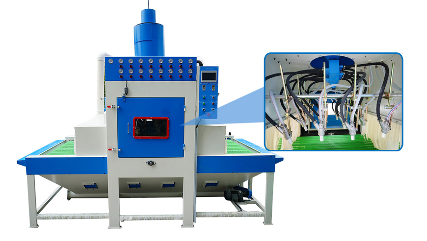 automatic conveyor sandblasting machine