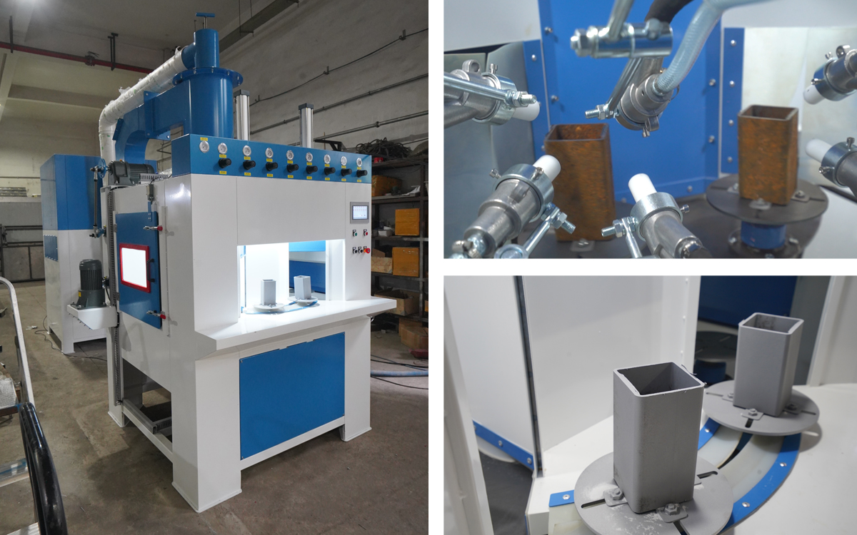 Multi-station automatic sandblasting machine
