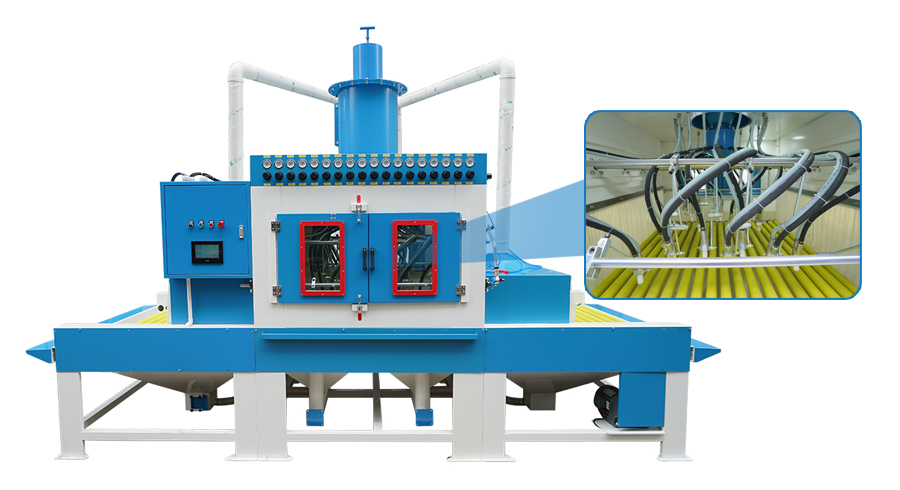 Automatic Sandblasting Machine with Roller Conveyor