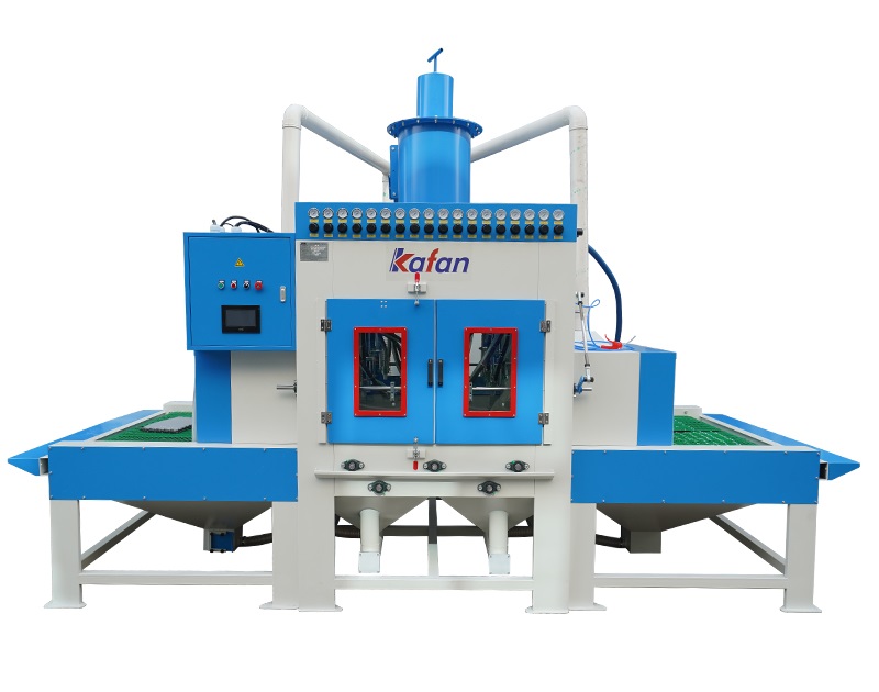 Automatic conveyor sandblasting machine
