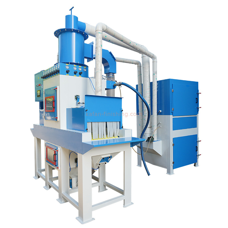 Roller Conveyor Automated Sandblaster with Double Blasting Stations