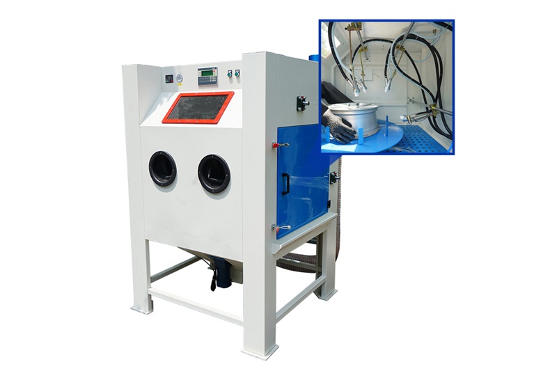 wheel sandblasting cabinet