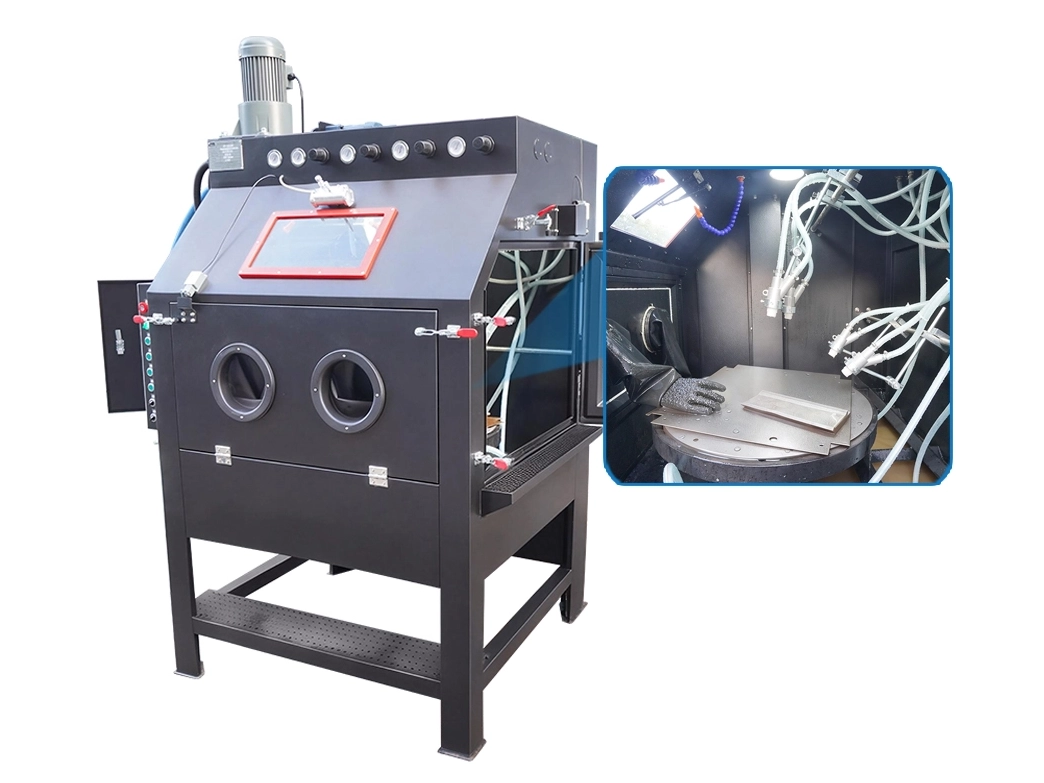 automatic wet blasting cabinet for alloy wheel