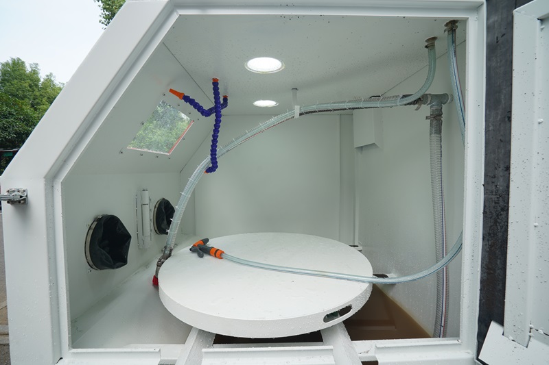 wet blasting cabinet turntable