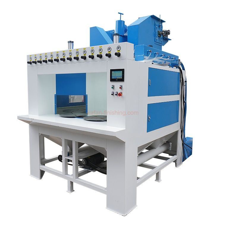 Automatic Multi-turntable Sandblasting Cabinet with Bucket Elevator