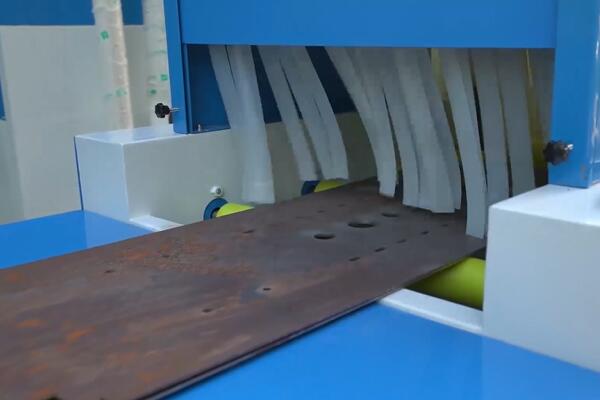 Automated Sandblasting steel plate