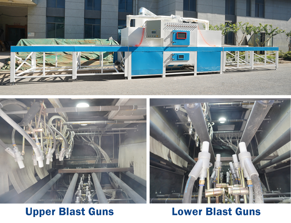 automatic roller conveyor blasting system