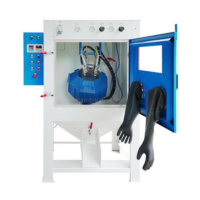 Tumble Basket Blast Cabinet, Automatic Sandblasting Cabinet