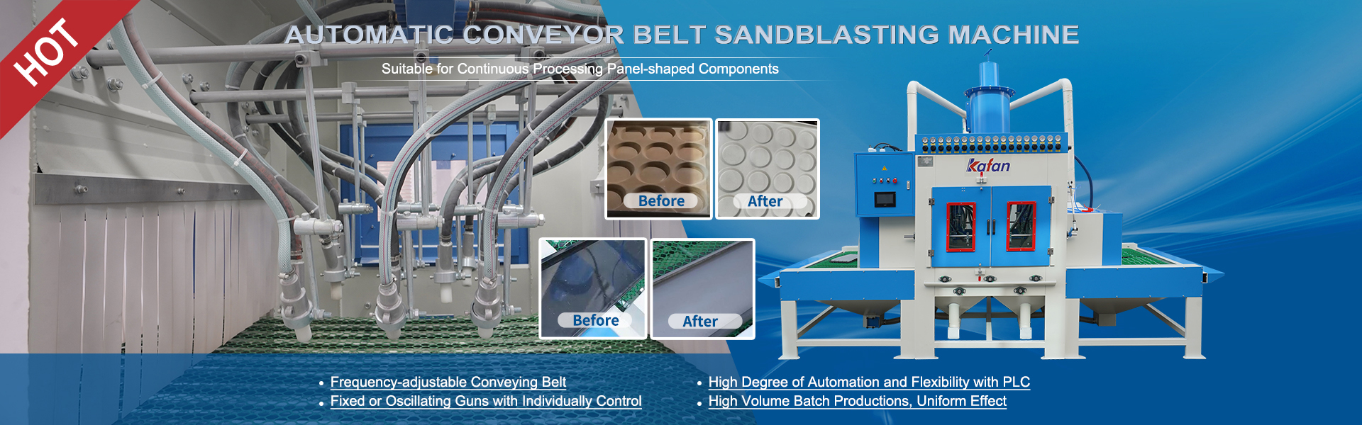 conveyor belt blasting machine