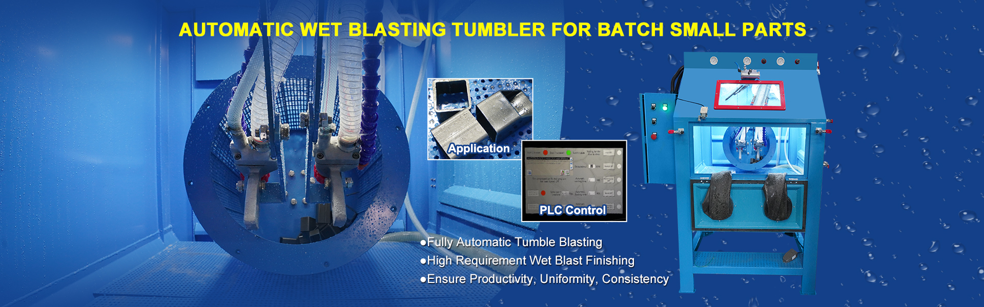 wet tumble blast machine