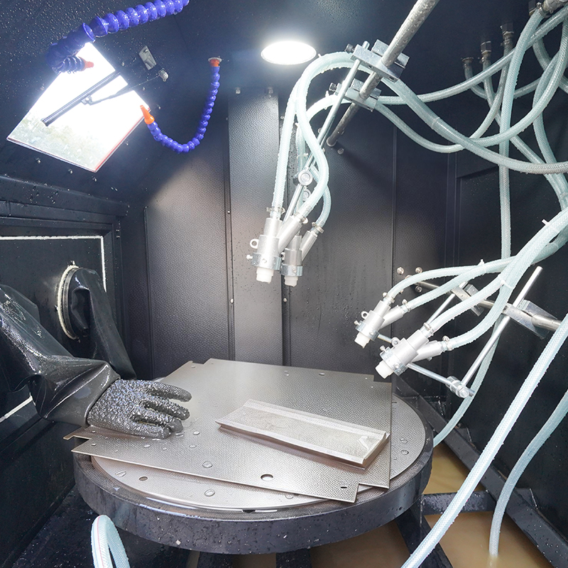 Automatic Wet Blast Cabinet with Turntable