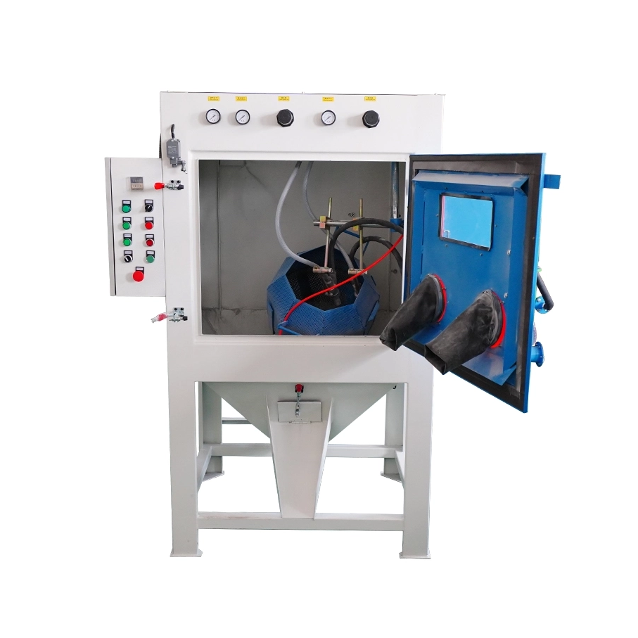 tumble basket blast cabinet