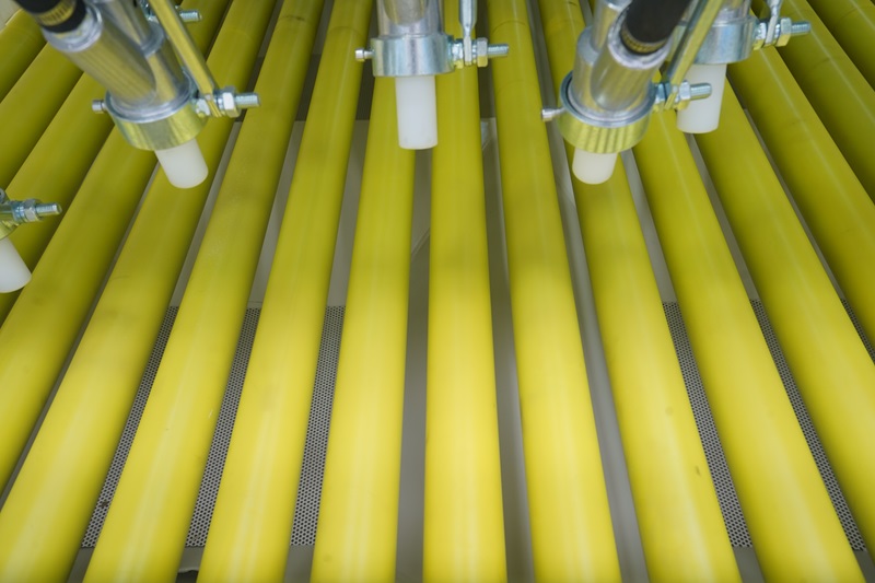 roller conveyor sandblasting