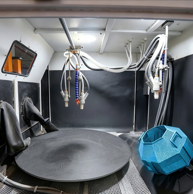 automatic blast cabinet