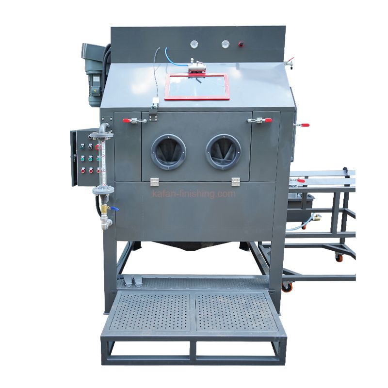 Wet Blasting Cabinet with Turntable and Cart