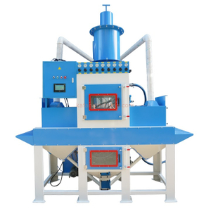 Roller Conveyor Automated Sandblaster with Double Blasting Stations