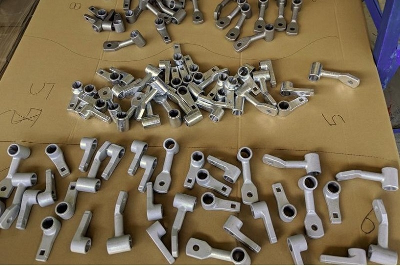 sandblasting galvanized parts