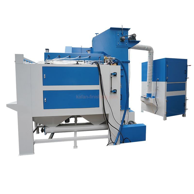Automatic Multi-turntable Sandblasting Cabinet with Bucket Elevator