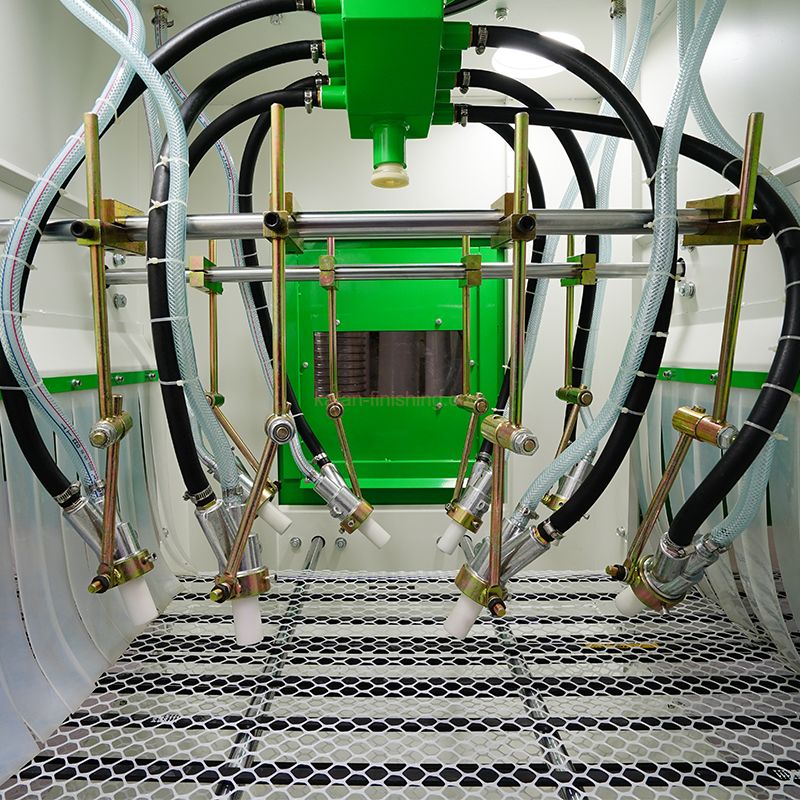 Automatic Conveyor Sandblaster for Small Parts