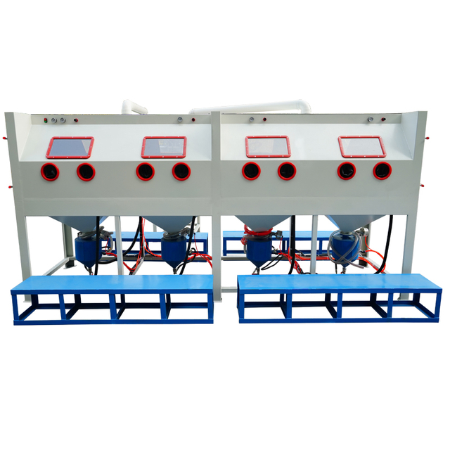 4-Station Pressure Type Large Sandblasting Cabinet